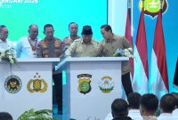 Presiden RI Prabowo Subianto resmikan gudang ketahanan pangan milik Polri