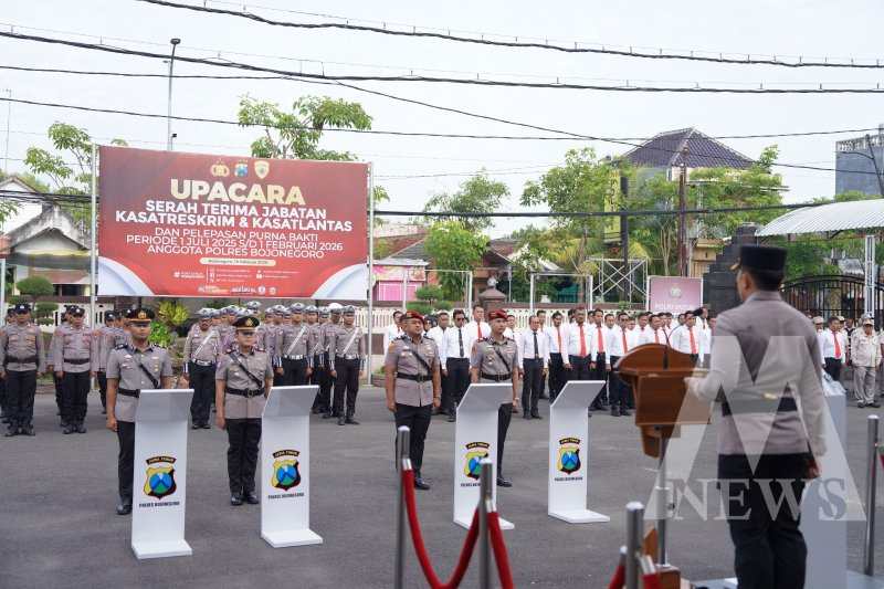 Polres Bojonegoro gelar sertijab Kasat Reskrim dan Kasat Lantas