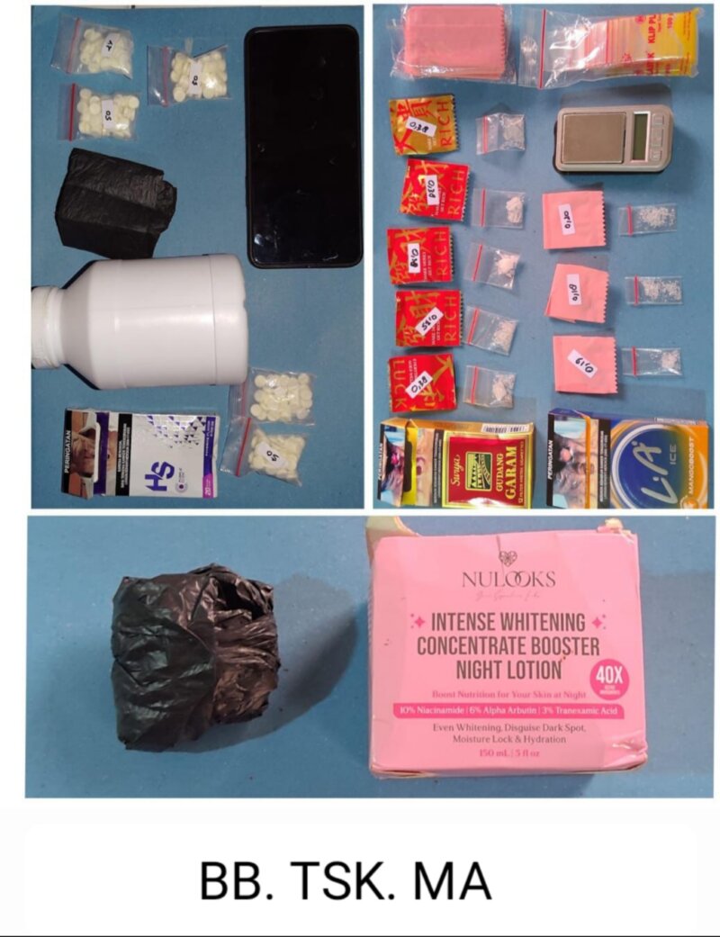 Polres Nganjuk tangkap pengedar narkoba dan barang buktinya