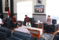 Kapolres Nganjuk AKBP Suria Miftah Irawan terima kunjungan GMNI