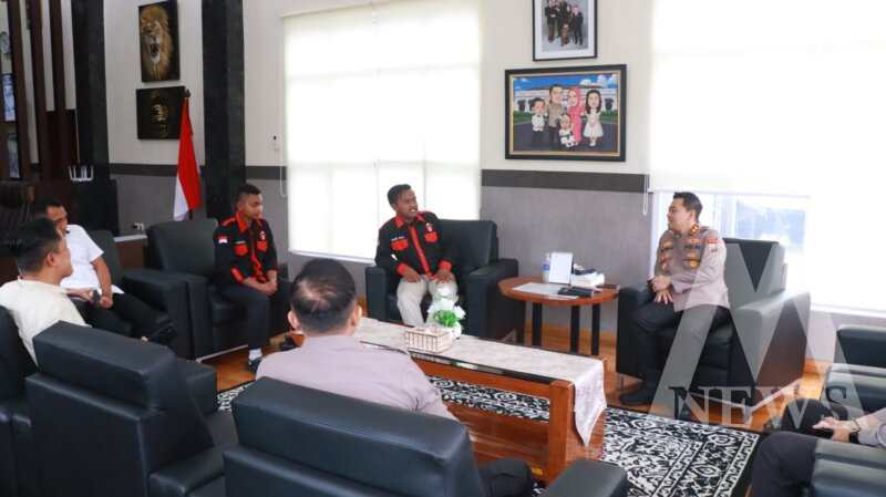 Kapolres Nganjuk AKBP Suria Miftah Irawan terima kunjungan GMNI