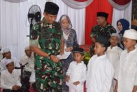 Danrem 084/BJ Danny Alkadrie santuni anak yatim