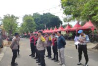 Pengamanan kunjungan Mensos RI di Nganjuk