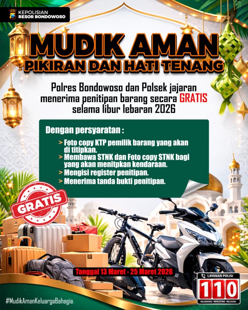 Polres Bondowoso buka layanan penitipan kendaraan dan barang