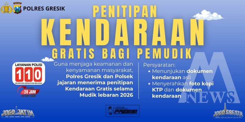 Polres Gresik buka layanan penitipan kendaraan gratis
