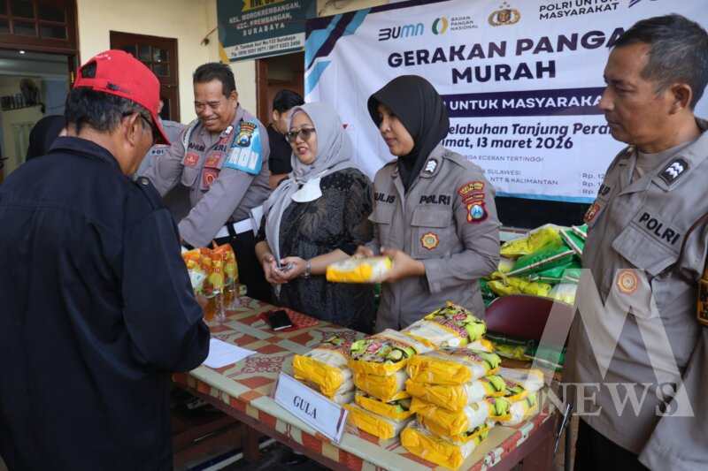 Polres Tanjung Perak Gelar Gerakan Pangan Murah