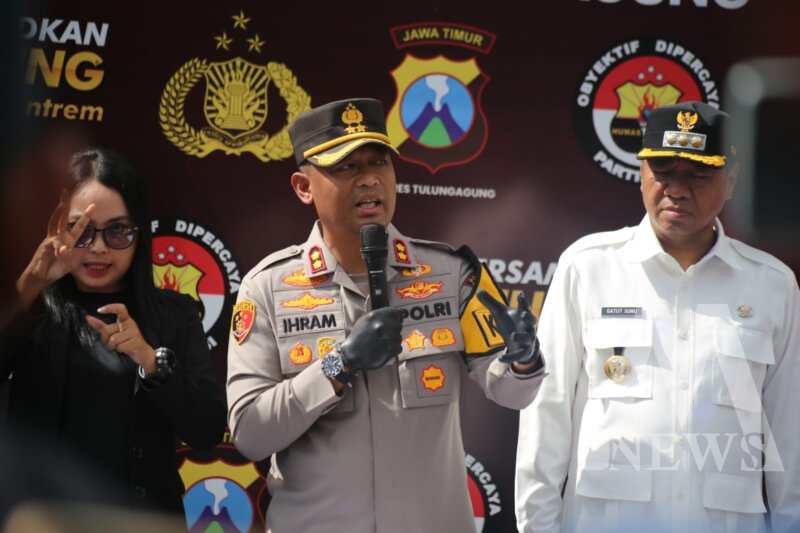 Kapolres Tulungagung AKBP Ihram Kustarto ungkap kasus LPG Melon