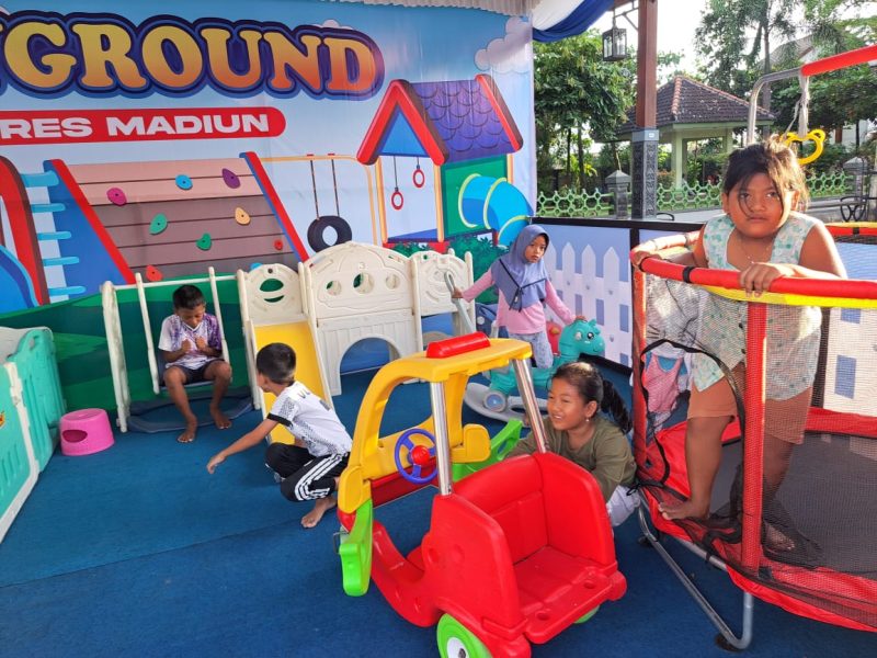 Polres Madiun sediakan fasilitas playground untuk pemudik