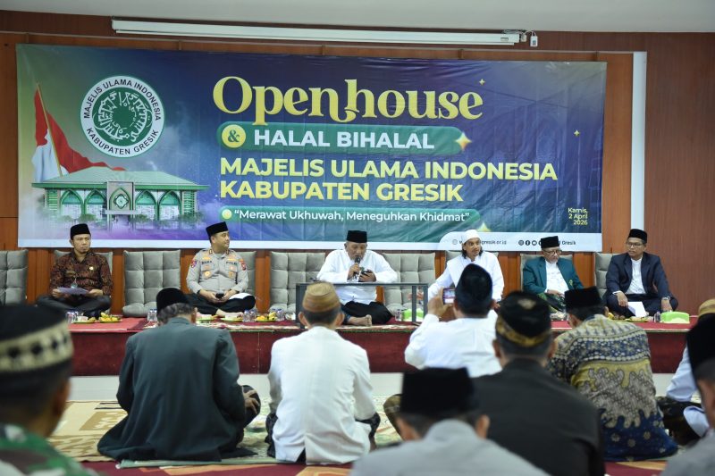 Kapolres Gresik AKBP Ramadhan Nasution saat hadiri halal bihalal