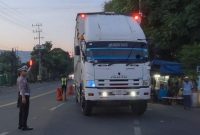 Satlantas Polresta Banyuwangi saat optimalkan Buffer Zone Bulusan