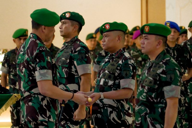 Pangdam V Brawijaya Mayjen TNI Rudy Saladin saat pimpin sertijab Danrem 084/Bhaskara Jaya