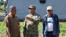 Danrem 084/Bhaskara Jaya Brigjen TNI Kohir cek lokasi pembangunan KDKMP di Jabon Sidoarjo