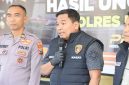 Kasatreskrim Polres Bondowoso Iptu Wawan Triono didampingi kasi humas Iptu Bobby