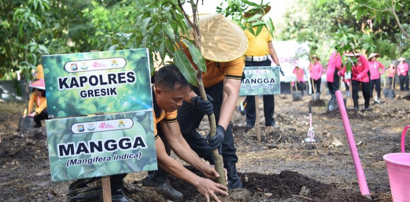 Yayasan Kemala Bhayangkari tanam pohon di Asrama Randuagung Gresik