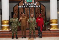 Danrem 084/Bhaskara Jaya Brigjen TNI Kohir silaturahmi ke Pendopo Delta Wibawa Sidoarjo