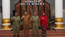 Danrem 084/Bhaskara Jaya Brigjen TNI Kohir silaturahmi ke Pendopo Delta Wibawa Sidoarjo