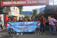 Polres Pelabuhan Tanjung Perak bersama Masyarakat saat Apel Sabuk Kamtibmas