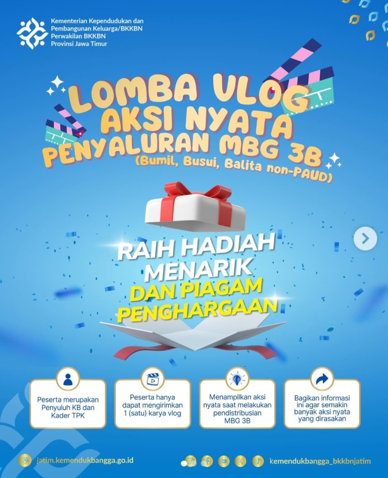 Lomba Vlog Aksi Nyata Penyaluran MBG 3B