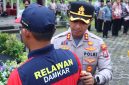 Kapolres Ngawi AKBP Prayoga Angga Widyatama saat Apel Sabuk Kamtibmas