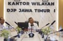 Karantina DJP Jatim I Max Darmawan berita sambutan dalam audiensi bersama KADIN Jatim