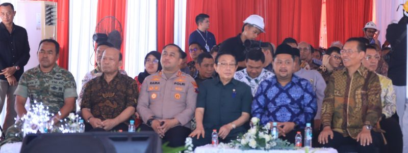Kapolres Gresik AKBP Ramadhan Nasution saat hadiri Groundbreaking Pabrik Komplek Nitrat PT Bara Blasting Perkasa