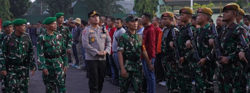Kasiops Korem 084/Bhaskara Jaya Kolonel Inf Agus Al Fauzi pimpin apel pengamanan