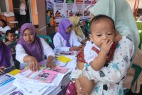 ‎Ratusan anak ramaikan Posyandu di Program TMMD
