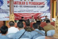 Kapolresi Bojonegoro AKBP Afrian Satya Permadi saat pengukuhan BKP tingkat Desa