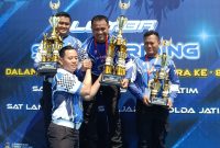 Satlantas Polres Gresik Aiptu Bambang dapat juara 1 Safety Riding