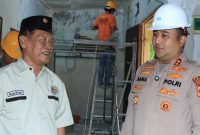 Kapolres Gresik AKBP Ramadhan Nasution saat tinjau bedah rumah Purnawirawan Polri