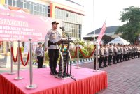 Kapolres Gresik AKBP Ramadhan Nasution pimpin upacara kenaikan pangkat