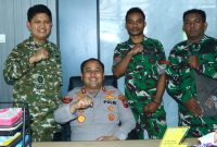 Kapolres Gresik AKBP Ramadhan Nasution saat silaturahmi ke Makodim 0817