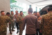 Danrem 084/Bhaskara Jaya Brigjen TNI Kohir hadiri silaturahmi Kapolda Jatim Irjen Pol Drs Nanang Avianto di Kodam V/Brawijaya