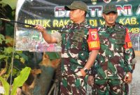 Danrem 084/Bhaskara Jaya Brigjen TNI Kohir tinjau pelaksanaan Karya Bakti TNI AD