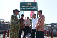 Danrem 084/Bhaskara Jaya Brigjen TNI Kohir saat peresmian Jembatan Garuda Merah Putih