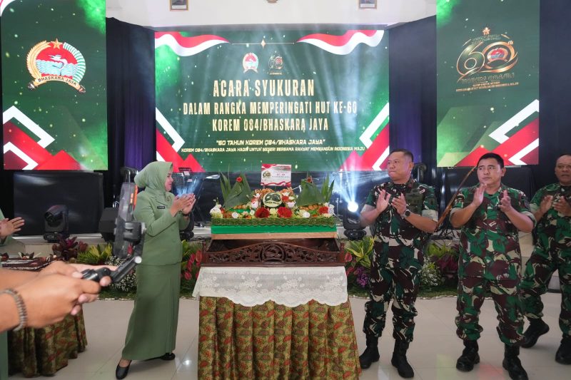 Danrem 084/Bhaskara Jaya Brigjen TNI Kohir saat gelar Tasyakuran