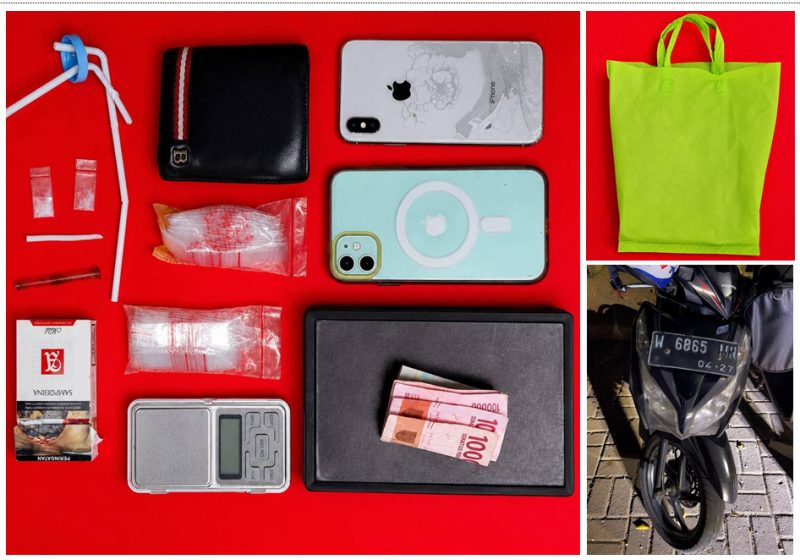 Satresnarkoba Polres Gresik amankan tersangka beserta barang buktinya