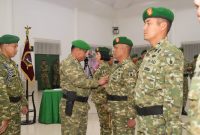 Danrem 084/Bhaskara Jaya Brigjen TNI Kohir saat pimpin sertijab