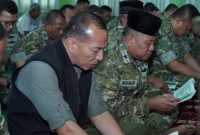 Danrem 084/Bhaskara Jaya Brigjen TNI Kohir saat gelar doa bersama