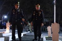 Kapolres Gresik AKBP Ramadhan Nasution saat ziarah ke TMP Gresik
