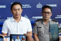 Kasatreskrim Polresta Malang Kota Kompol Rahmad Aji Prabowo berikan keterangan