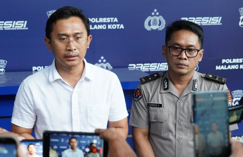 Kasatreskrim Polresta Malang Kota Kompol Rahmad Aji Prabowo berikan keterangan