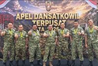 Danrem 084/Bhaskara Jaya Brigjen TNI Kohir saat acara Apel Dansatkowil di Bandung