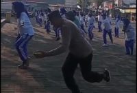 Bhabinkamtibmas senam kesehatan Terapi Ling Tien Kung bersama warga