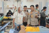 Kapolresta Sidoarjo Kombespol Christian Tobing cek kondisi santri Ponpes Manbaul Hikam