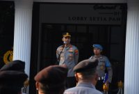 Kapolres Madiun Kota AKBP Rizki Pratama saat upacara