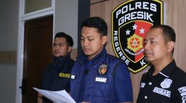 Kasatreskrim Polres Gresik AKP Mohammad Prasetyo berikan keterangan