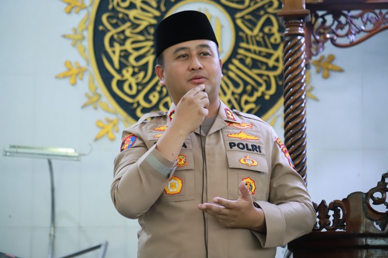 Kapolres Gresik AKBP Ramadhan Nasution saat Safari Jum'at