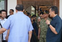 Danrem 084/Bhaskara Jaya Brigjen TNI Kohir sambut Mantan Presiden RI ke-6