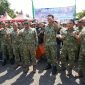 Danrem 084/Bhaskara Jaya Brigjen TNI Kohir saat hadiri Bazar Murah